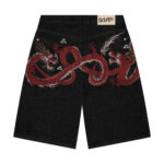 black raw Jorts