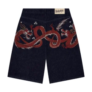 indigo raw Jorts 01