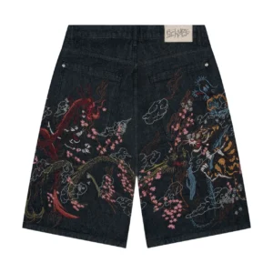 indigo raw Jorts 04