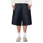 indigo raw Jorts