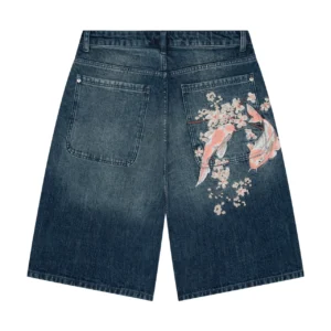indigo washed Jorts 01